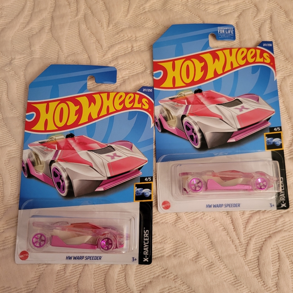 Hot Wheels Pink and Silver Warp Speeder TH Treasure Hunt 2